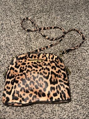 Steve Madden Leopard-Print Crossbody Bag - Tan/Black